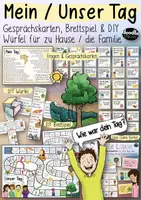 Vorschau - Spiele - Mein / Unser Tag ☀️ - Gespräche zu Hause / in der Familie Paket - Deckblatt