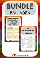 Vorschau - Spiele - Bundle "Balladen" - Lesedominos Ribbeck und Zauberlehrling - Deckblatt