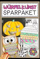 Vorschau - Mal- und Bastelvorlagen - Würfelkunst - Sparpaket (wachsendes Paket) - Deckblatt