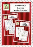 Vorschau - Spiele - Materialpaket Dominos "Musikinstrumente" - Deckblatt