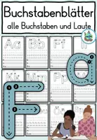 Vorschau - Arbeitsblätter - Alle Buchstaben und Laute -Schreiblehrgang Buchstabenblätter - Daz / Deutsch - Deckblatt
