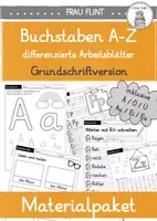 Vorschau - Arbeitsblätter - Buchstaben A-Z (Klasse 1) Grundschriftversion - Materialpaket - Deckblatt