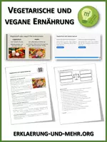 Vorschau - Arbeitsblätter - Vegetarische und vegane Ernährung (Materialpaket) - Deckblatt