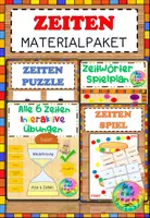 Vorschau - Arbeitsblätter - Materialpaket - Deutsch - Alles zu den 6 Zeiten! - Deckblatt