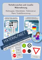 Vorschau - Arbeitsblätter - Materialpaket Verkehrszeichen und visuelle Wahrnehmung Förderschule inkl. Ö. Zeichen - Deckblatt