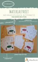 Vorschau - Arbeitsblätter - Materialpaket - Gitternetz weihnachtlich, Koordinaten Lernspiele & Arbeitsblätter - Deckblatt
