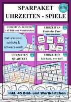 Vorschau - Spiele - Uhrzeiten SPARPAKET - 4 Spiele für den DaF-Unterricht - Deckblatt