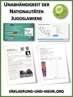 Vorschau - Arbeitsblätter - Unabhängigkeit der Nationalitäten Jugoslawiens (Materialpaket) - Deckblatt