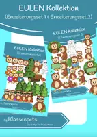 Vorschau - selbst erstellte Cliparts/Grafiken - Eulen Clipart Erweiterungsset 1 und 2 - Deckblatt