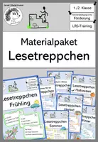 Vorschau - Fördermaterial/Inklusion - Materialpaket Lesetreppchen (Leseförderung 1. Klasse, Lesetreppen, Treppensätze) - Deckblatt