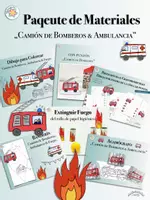 Vista previa - Unidades / Secuencias / Situaciones de Aprendizaje - PAQUETE DE MATERIAL „Camión de Bomberos & Ambulancia“ - Portada