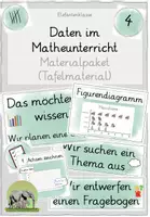 Vorschau - Präsentationen/Tafelbilder - Materialpaket Daten im Matheunterricht - Tafelmaterial (Fachwörter, Diagramm zeichnen, Arbeitsschritte Umfrage) - Deckblatt