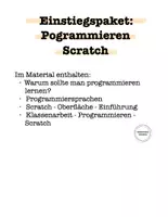 Vorschau - Arbeitsblätter - Einstiegspaket - Programmieren - Scratch - Theorie - Deckblatt