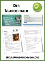Vorschau - Arbeitsblätter - Der Neandertaler (Materialpaket) - Deckblatt