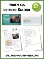 Vorschau - Arbeitsblätter - Indien als britische Kolonie (Materialpaket) - Deckblatt