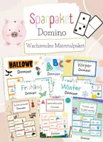 Vorschau - Spiele - Domino - Spare mit dem wachsenden Materialpaket - Deckblatt