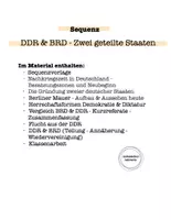 Vorschau - Stundenentwürfe - Sequenz DDR & BRD - Zwei geteilte Staaten - Deckblatt