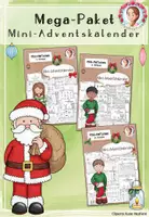 Vorschau - Arbeitsblätter - Mini-Adventskalender Paket Klasse 1-3 | Weihnachten Deutsch Mathe - Deckblatt