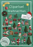 Vorschau - selbst erstellte Cliparts/Grafiken - Materialpaket - Clipartset Weihnachten (privat & kommerziell) - Deckblatt