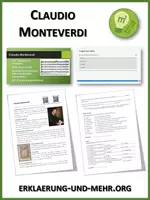Vorschau - Arbeitsblätter - Claudio Monteverdi (Materialpaket) - Deckblatt