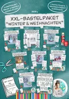 Vorschau - Unterrichtsreihen - XXL-Bastelpaket "Winter & Weihnachten" / Bastelvorlagen Ausmalbilder Fensterbilder - Deckblatt
