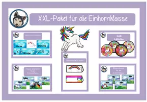 Vorschau - Poster - Wachsendes Materialpaket Einhornklasse #Einhorn #Klassentier - Deckblatt