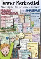 Vorschau - Arbeitsblätter - The English Tenses 🇬🇧 - Merk / Lernzettel und Spickzettel Englischunterricht - Deckblatt