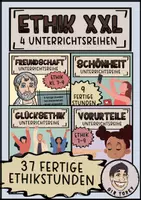 Vorschau - Stundenentwürfe - Materialpaket Ethik: 4 Unterrichtsreihen: Glück, Vorurteile, Freundschaft, Schönheitsideale - Deckblatt