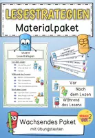 Vorschau - Arbeitsblätter - Materialpaket LESESTRATEGIEN / Das Lese-Training - Deckblatt