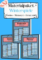 Vorschau - Spiele - Materialpaket Winterspiele | Memory® - Domino - Errate mich - Deckblatt