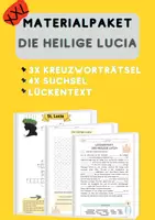 Vorschau - Spiele - XXL Materialpaket St. Lucia | Suchsel - Rätsel - Lückentext (differenziert) - Deckblatt