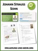 Vorschau - Arbeitsblätter - Johann Strauss Sohn (Materialpaket) - Deckblatt