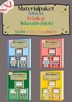 Vorschau - Spiele - Materialpaket Subjekt - Prädikat - Akkusativobjekt - Dativobjekt Übungen (3-fach differenziert) | Jeweils 120 verschiedene Übungssätze - Deckblatt