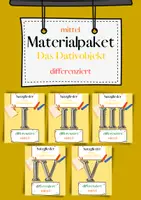 Vorschau - Arbeitsblätter - Materialpaket Das Dativobjekt Übungen | differenziert - leicht (wachsendes Paket) - Deckblatt