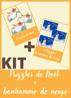 Aperçu - Jeux - Kit puzzles Père Noël + bonhomme de neige - maternelle + primaire - Page de couverture