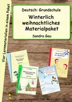 Vorschau - Arbeitsblätter - Winterlich weihnachtliches Materialpaket - Deckblatt