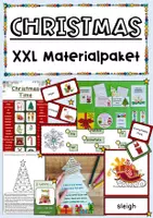 Vorschau - Arbeitsblätter - CHRISTMAS - Materialpaket (mit Lapbook, Craftivity, Reading Game, Domino und vielem mehr!) - Deckblatt
