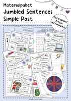 Vorschau - Arbeitsblätter - Materialpaket Jumbled Sentences Simple Past - Deckblatt