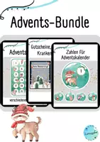 Vorschau - Anderer Materialtyp - Adventskalenderzahlen, Countdown, Gutscheine und mehr (Waldtiere-Bundle) - Deckblatt