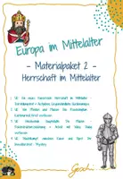 Vorschau - Arbeitsblätter - UR6 Europa im Mittelalter: Materialpaket 2: Herrschaft im Mittelalter - inkl. Lösungen - Deckblatt