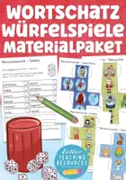 Vorschau - Arbeitsblätter - Bastelvorlagen Deutsch DAZ Wortschatz Materialpaket Würfelspiel - Deckblatt
