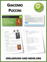 Vorschau - Arbeitsblätter - Giacomo Puccini (Materialpaket) - Deckblatt