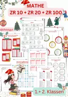 Vorschau - Stationenlernen - MATHE-WEIHNACHTSPAKET - Addition und Subtraktion ZR 10 + ZR 20 + ZR 100 - 1. und 2. Klasse - Deckblatt