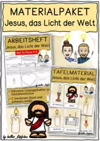 Vorschau - Stundenentwürfe - Sparpaket Jesus als Licht der Welt / Symbol Licht und Finsternis Grundschule Religion - Deckblatt