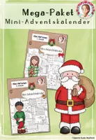 Vorschau - Arbeitsblätter - Mini-Adventskalender Paket Klasse 1-2 | Weihnachten Deutsch Mathe - Deckblatt
