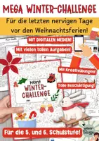 Vorschau - Arbeitsblätter - MEGA Winter-Challenge! Beschäftigung vor den Semester-Ferien! Sorglose Vertretungsstunden - Deckblatt