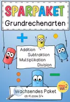 Vorschau - Arbeitsblätter - GRUNDRECHENARTEN Sparpaket / Mathe - Deckblatt