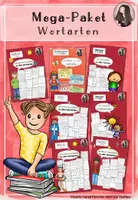 Vorschau - Stationenlernen - Mega-Paket zu den Wortarten - Deckblatt