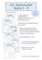 Vorschau - Stundenentwürfe - XXL Materialpaket "Mathe 5 - 8" (wachsend) - Deckblatt