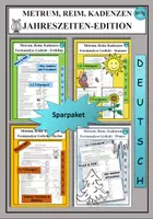 Vorschau - Arbeitsblätter - SPARPAKET Metrum, Reim, Kadenzen - Jahreszeiten Edition - Deckblatt